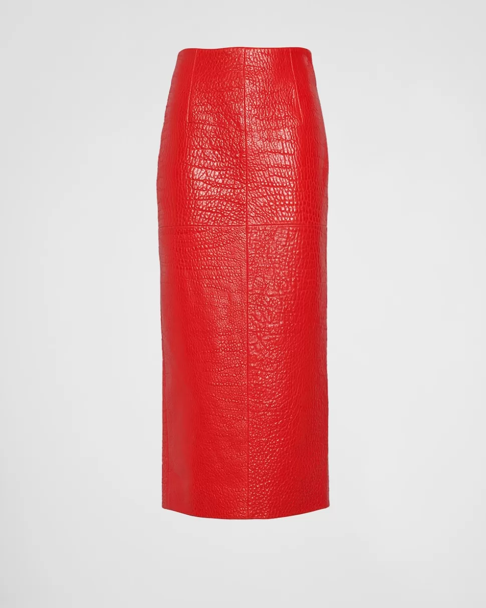 Cheap Prada Rock Aus Nappa-leder Rot