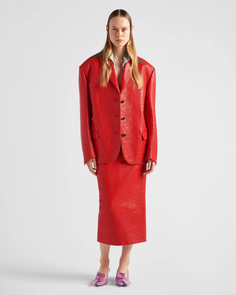 Cheap Prada Rock Aus Nappa-leder Rot