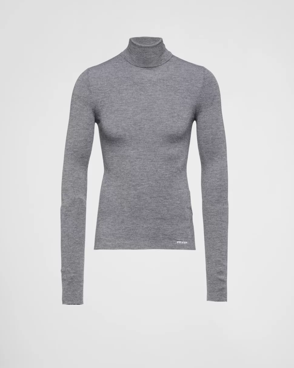 Cheap Prada Rollkragenpullover Aus Kaschmir Schwarz