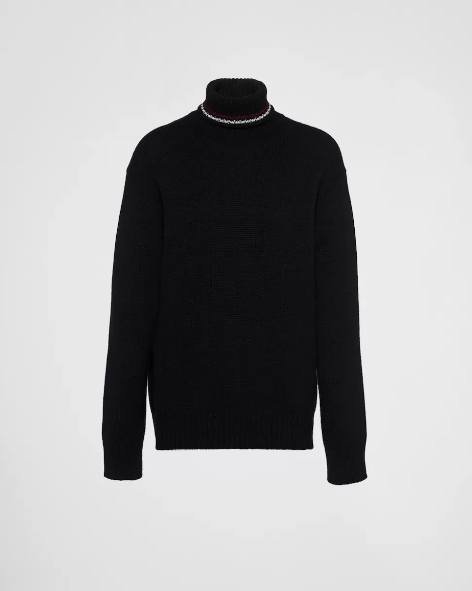 Best Prada Rollkragenpullover Aus Kaschmir Schwarz