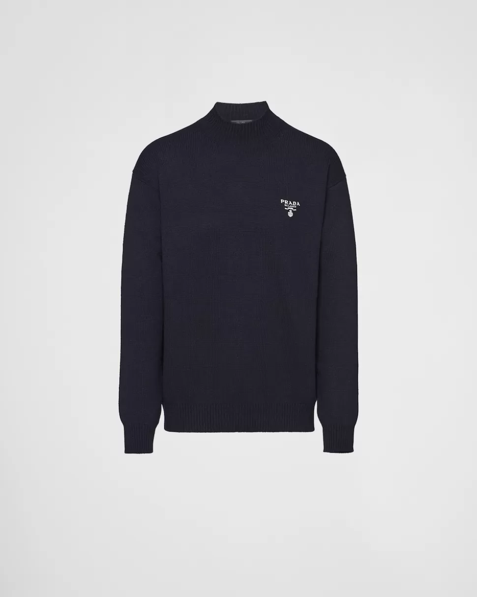 Cheap Prada Rollkragenpullover Aus Kaschmir Blau