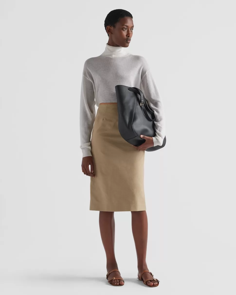 New Prada Rollkragenpullover Aus Kaschmir Blau