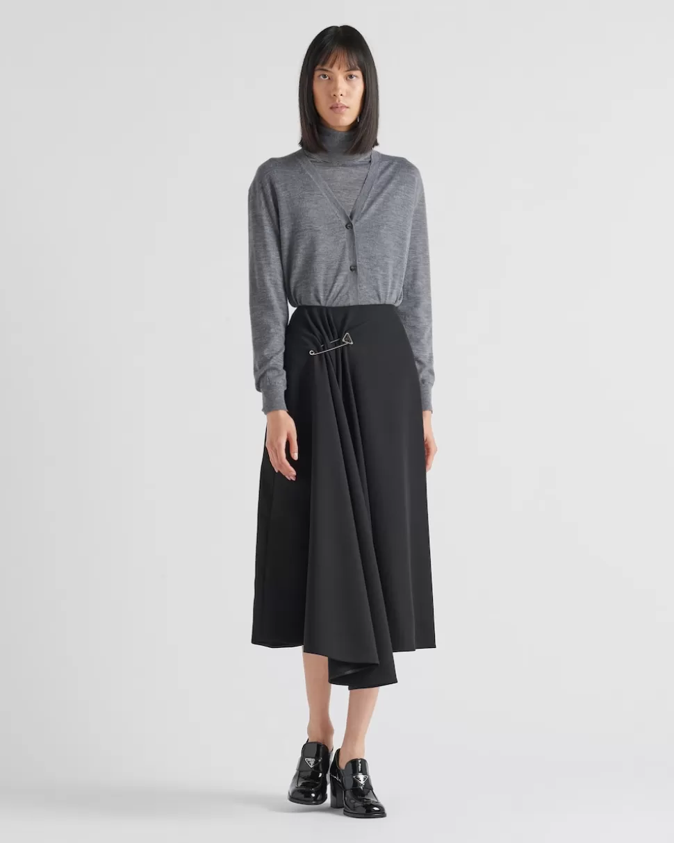 Cheap Prada Rollkragenpullover Aus Kaschmir Und Wolle Schwarz