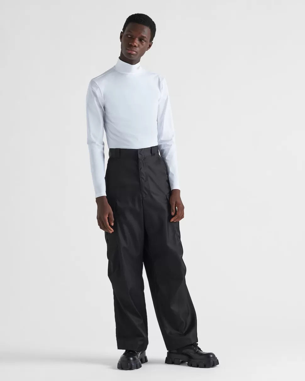 Best Sale Prada Rollkragenpullover Aus Stretch-baumwolle Schwarz