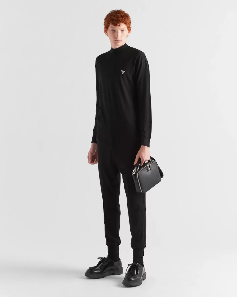 Best Prada Rollkragenpullover Aus Superfeiner Wolle Schwarz