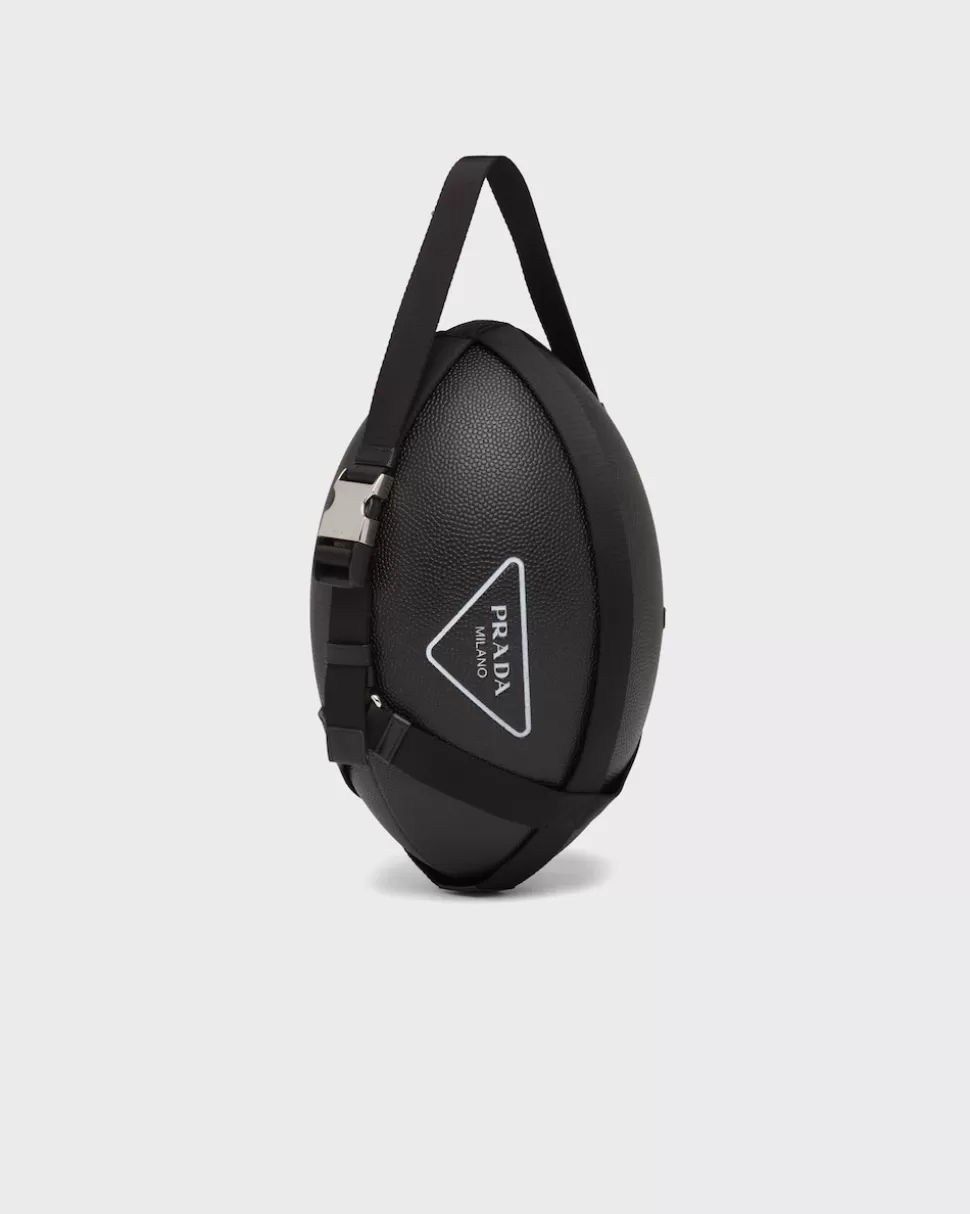 Store Prada Rubber Rugby Ball Schwarz