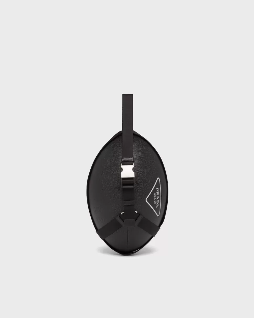 Store Prada Rubber Rugby Ball Schwarz