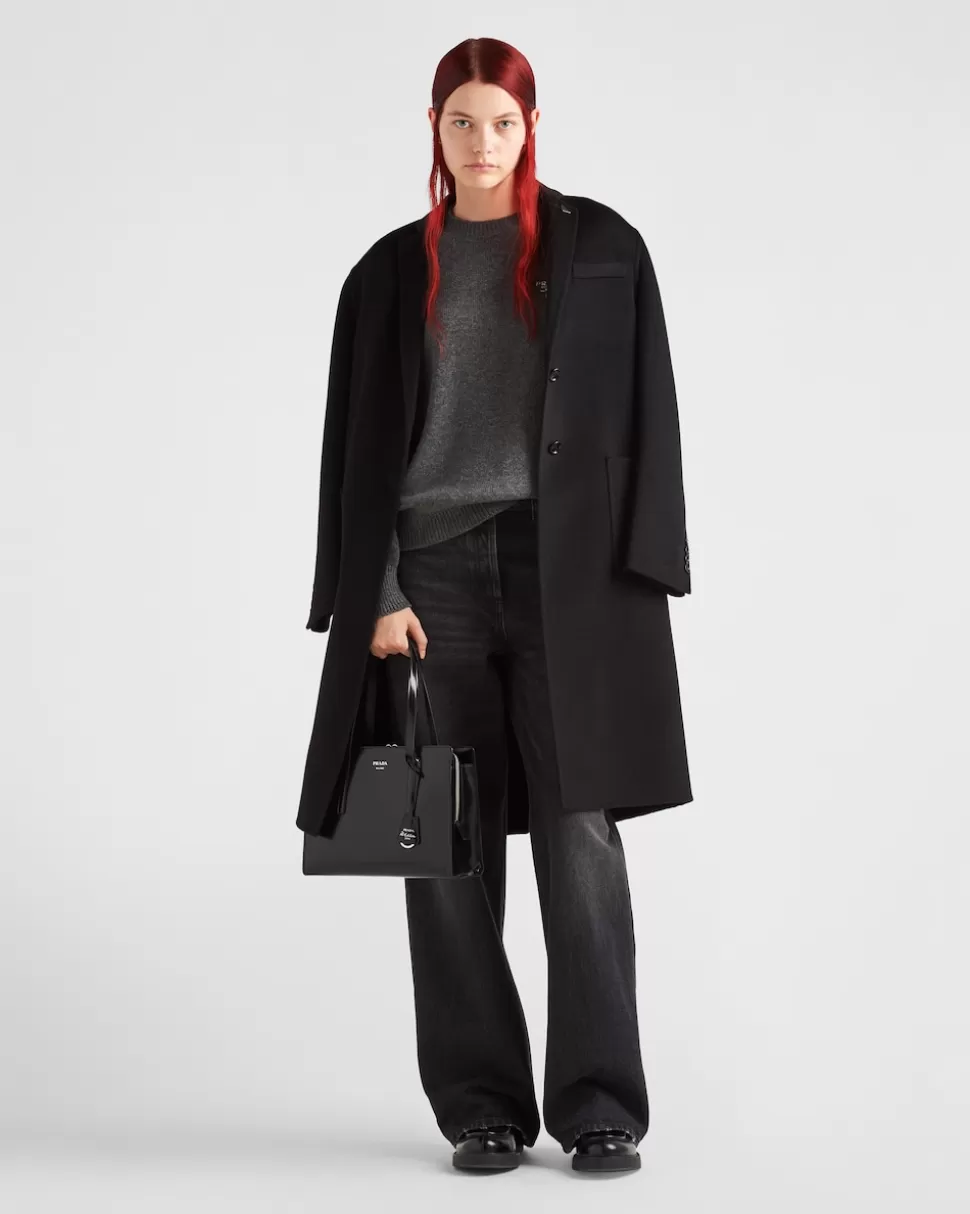 Clearance Prada Rundhalspullover Aus Kaschmir Kamelbraun