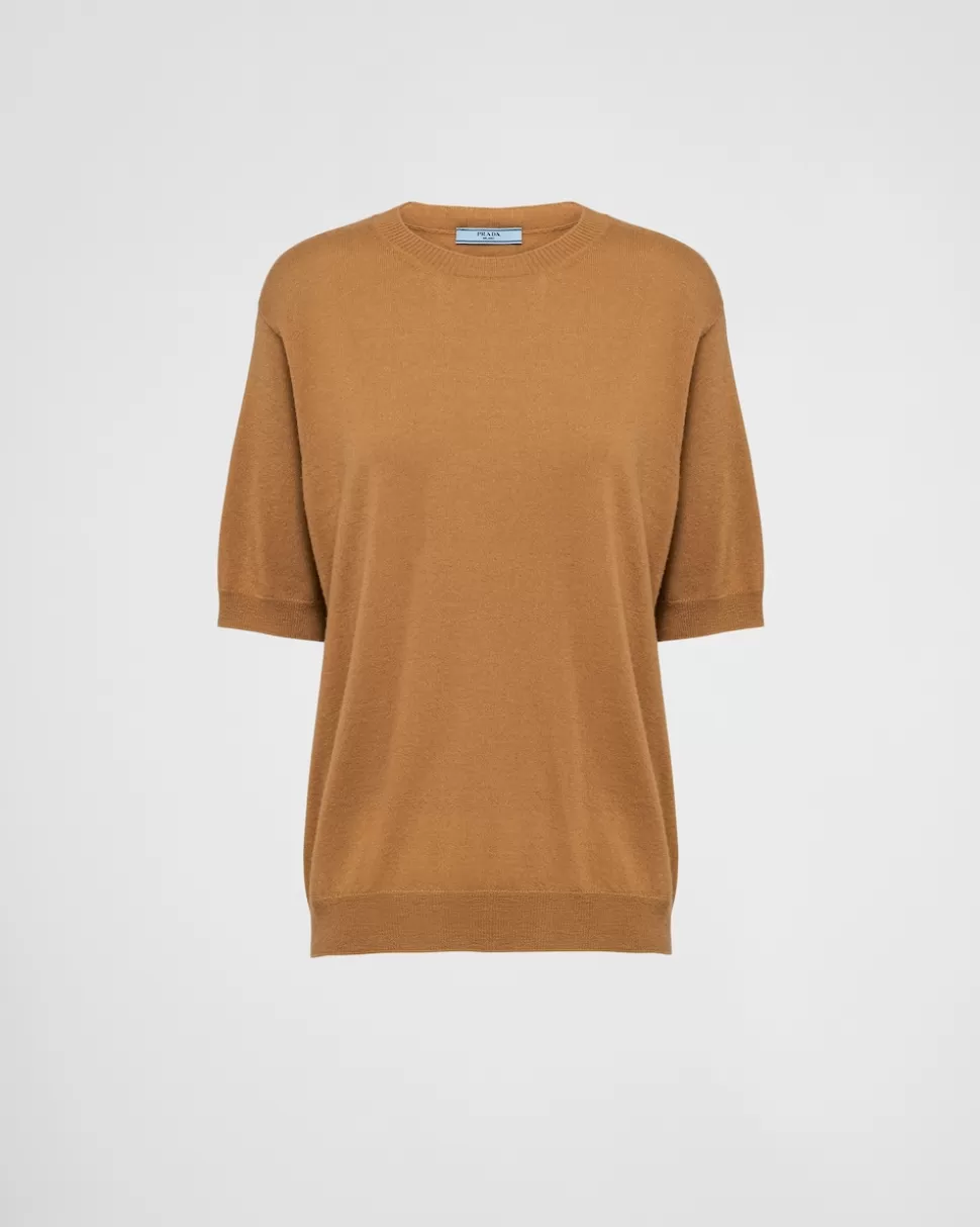 Cheap Prada Rundhalspullover Aus Kaschmir Blau