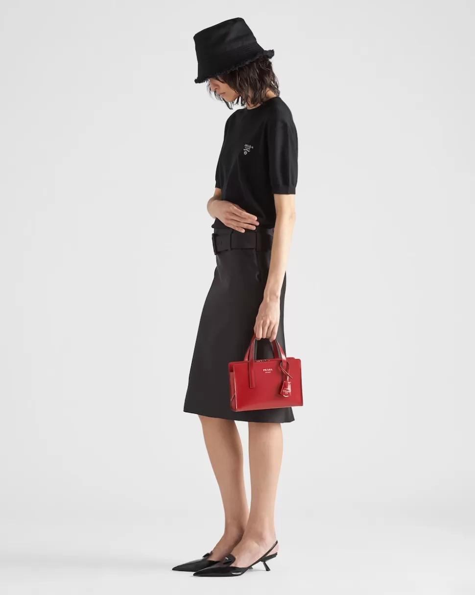Sale Prada Rundhalspullover Aus Kaschmir Schwarz