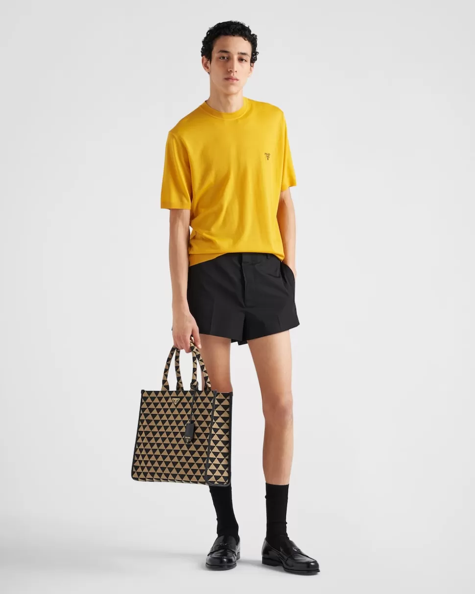Cheap Prada Rundhalspullover Aus Superfeiner Wolle Schwarz