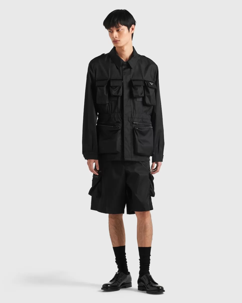 Online Prada Safarijacke Aus Re-nylon Schwarz