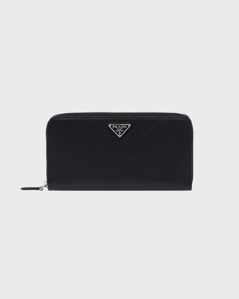 Fashion Prada Saffiano Leather Wallet Schwarz