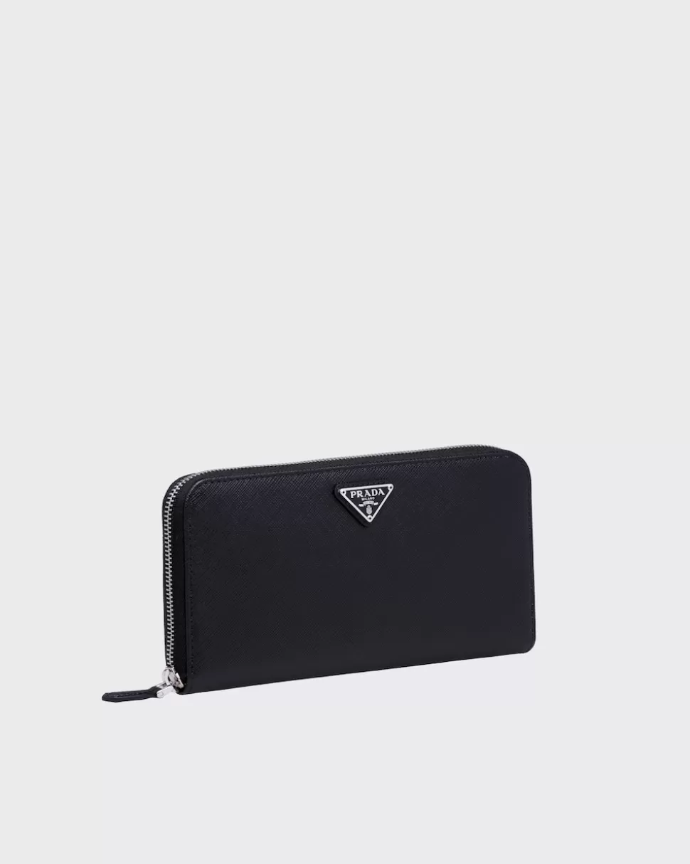 Fashion Prada Saffiano Leather Wallet Schwarz