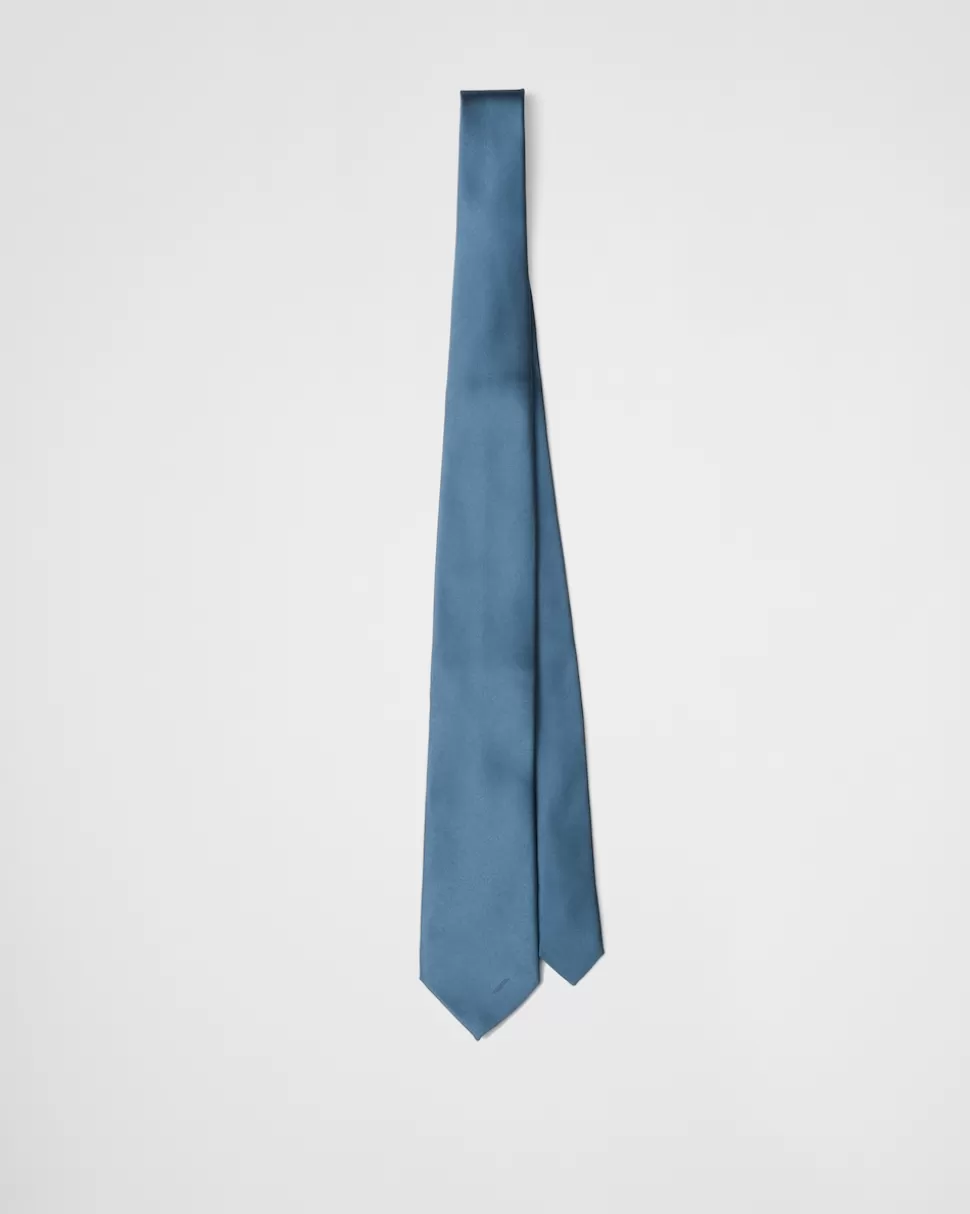 Cheap Prada Satinkrawatte Schwarz