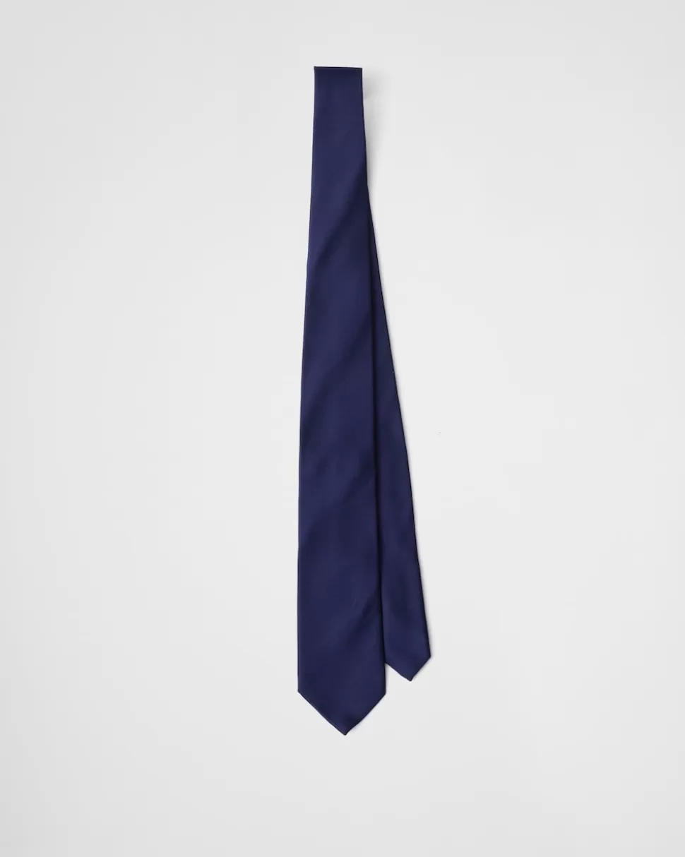 Cheap Prada Satinkrawatte Schwarz