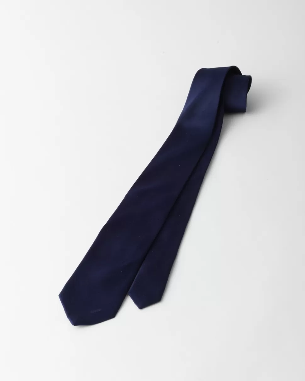 Cheap Prada Satinkrawatte Schwarz