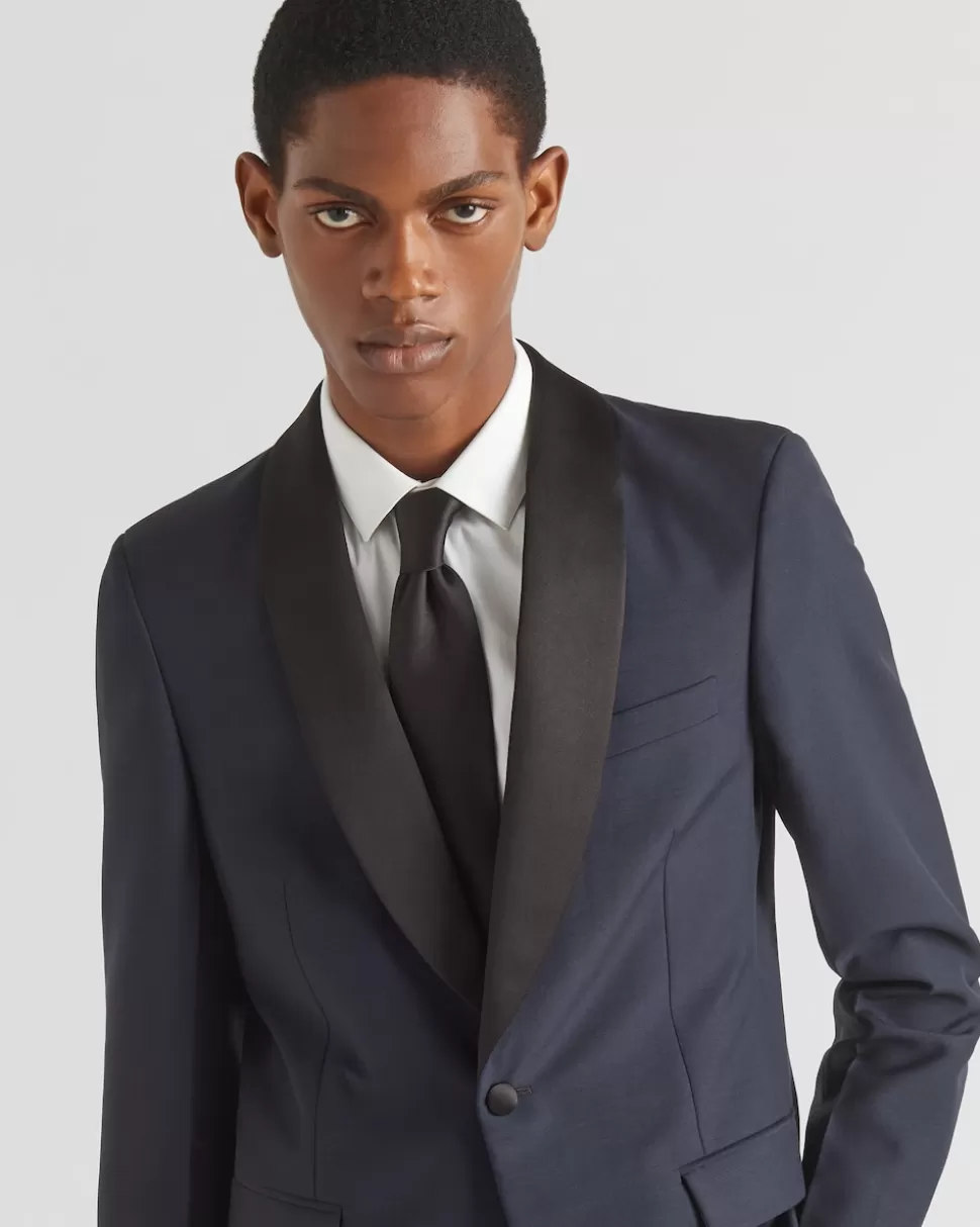 Clearance Prada Satinkrawatte Schwarz