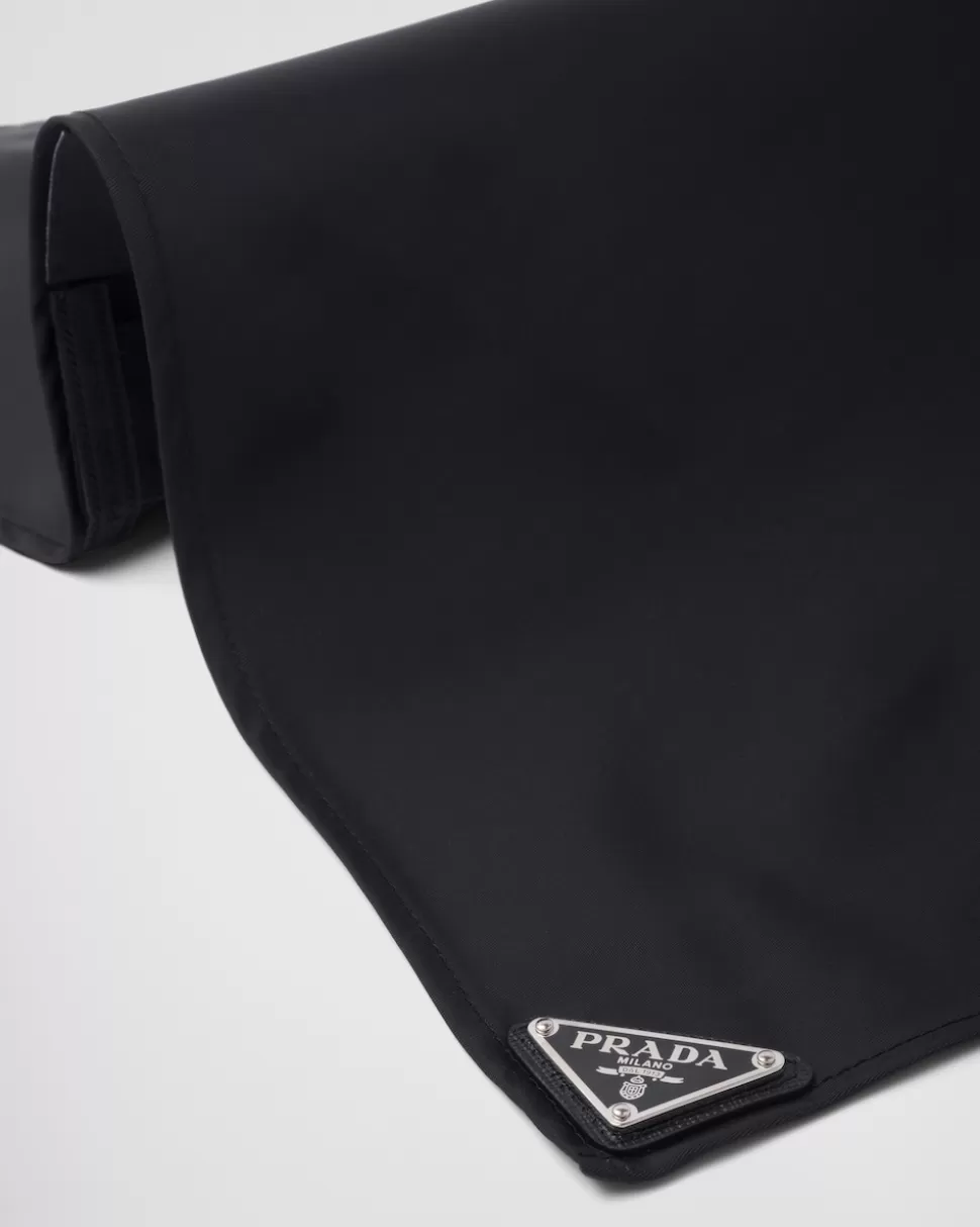 Shop Prada Schal Aus Re-nylon Schwarz