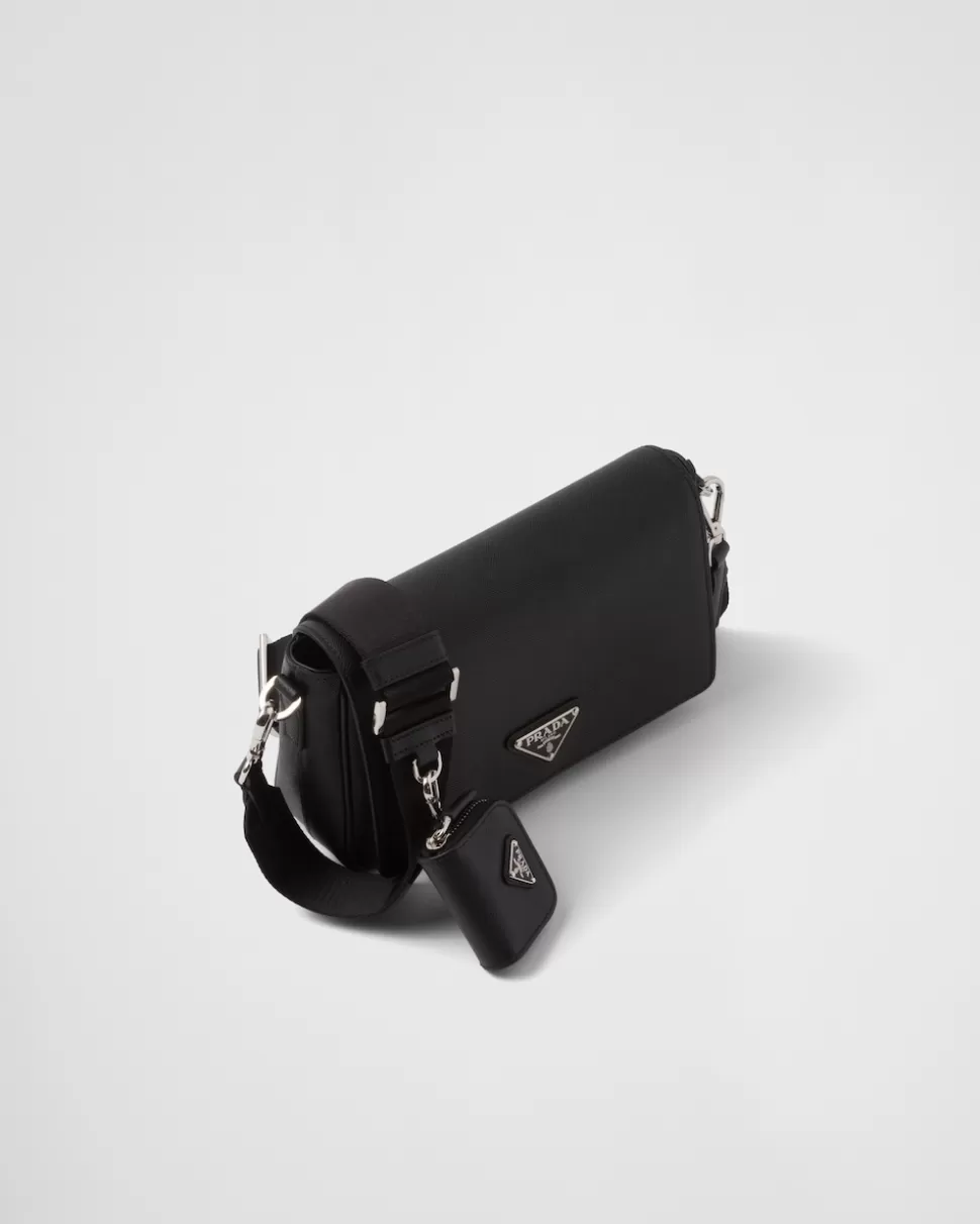 Cheap Prada Schultertasche Aus Saffiano-leder Schwarz