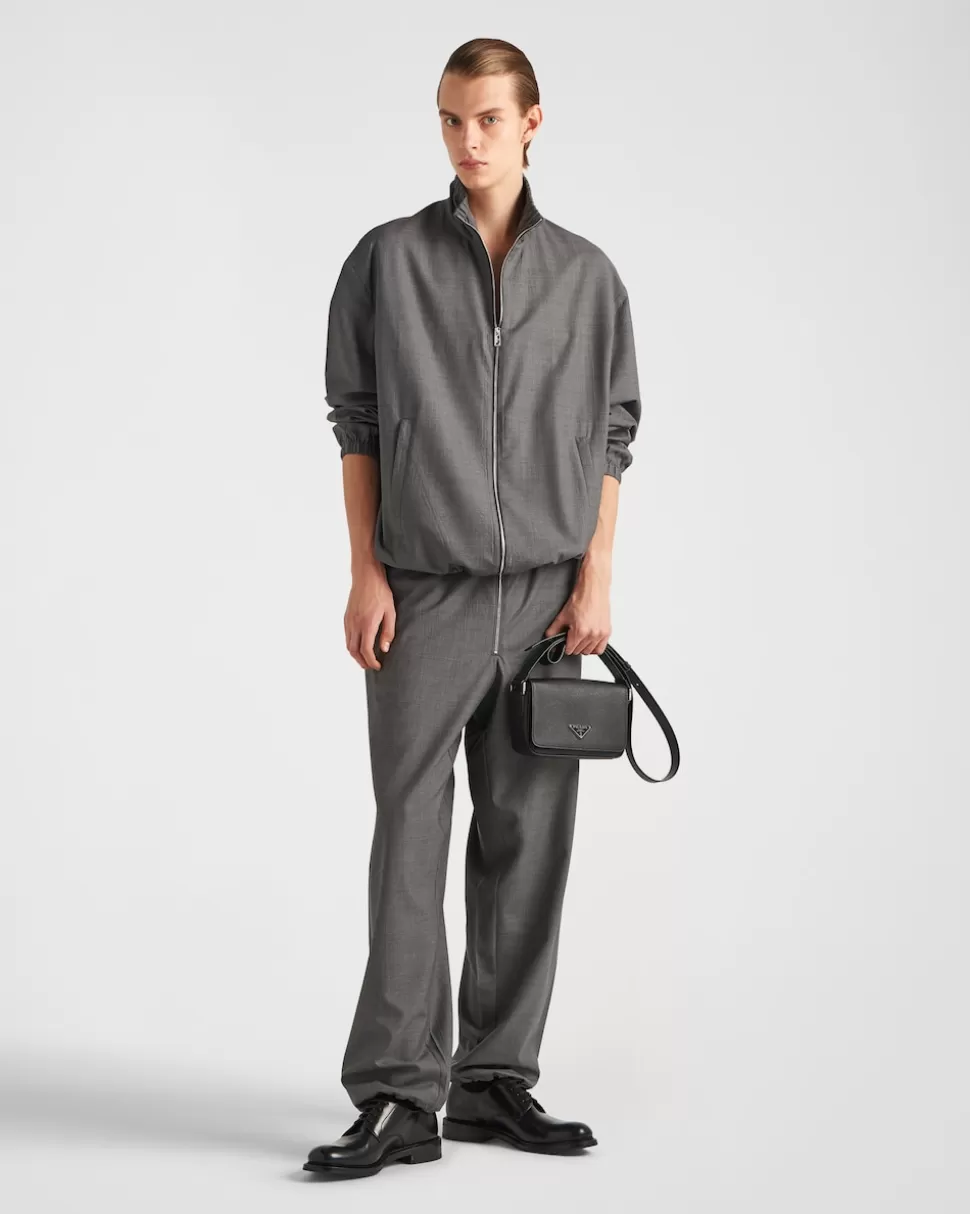 Online Prada Schultertasche Aus Saffiano-leder Schwarz