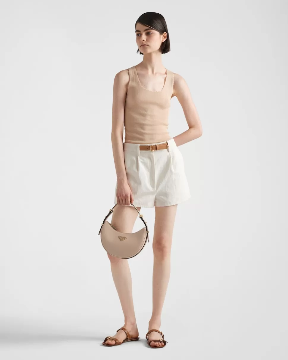 Shop Prada Shorts Aus Canvas Natur