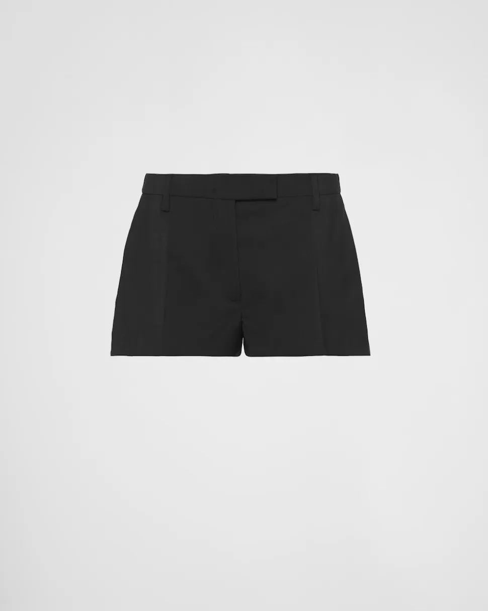 Clearance Prada Shorts Aus Leichtem Mohair Blau
