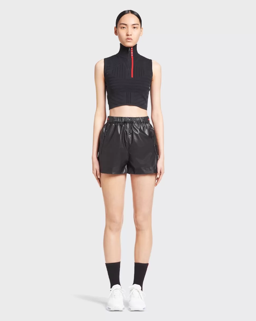 Clearance Prada Shorts Aus Light Re-nylon Schwarz