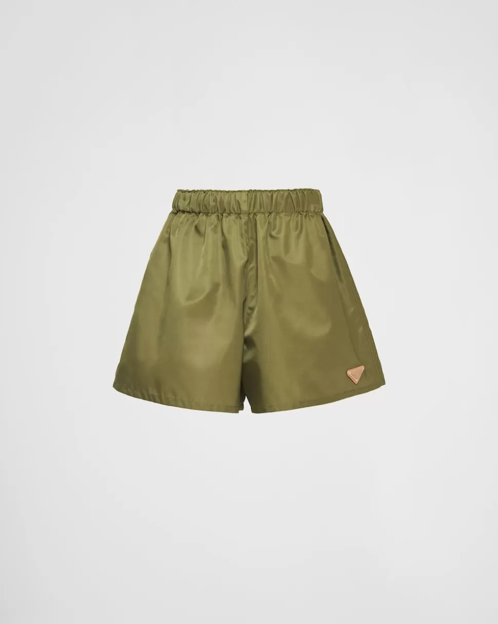 Clearance Prada Shorts Aus Re-nylon Lodengrün