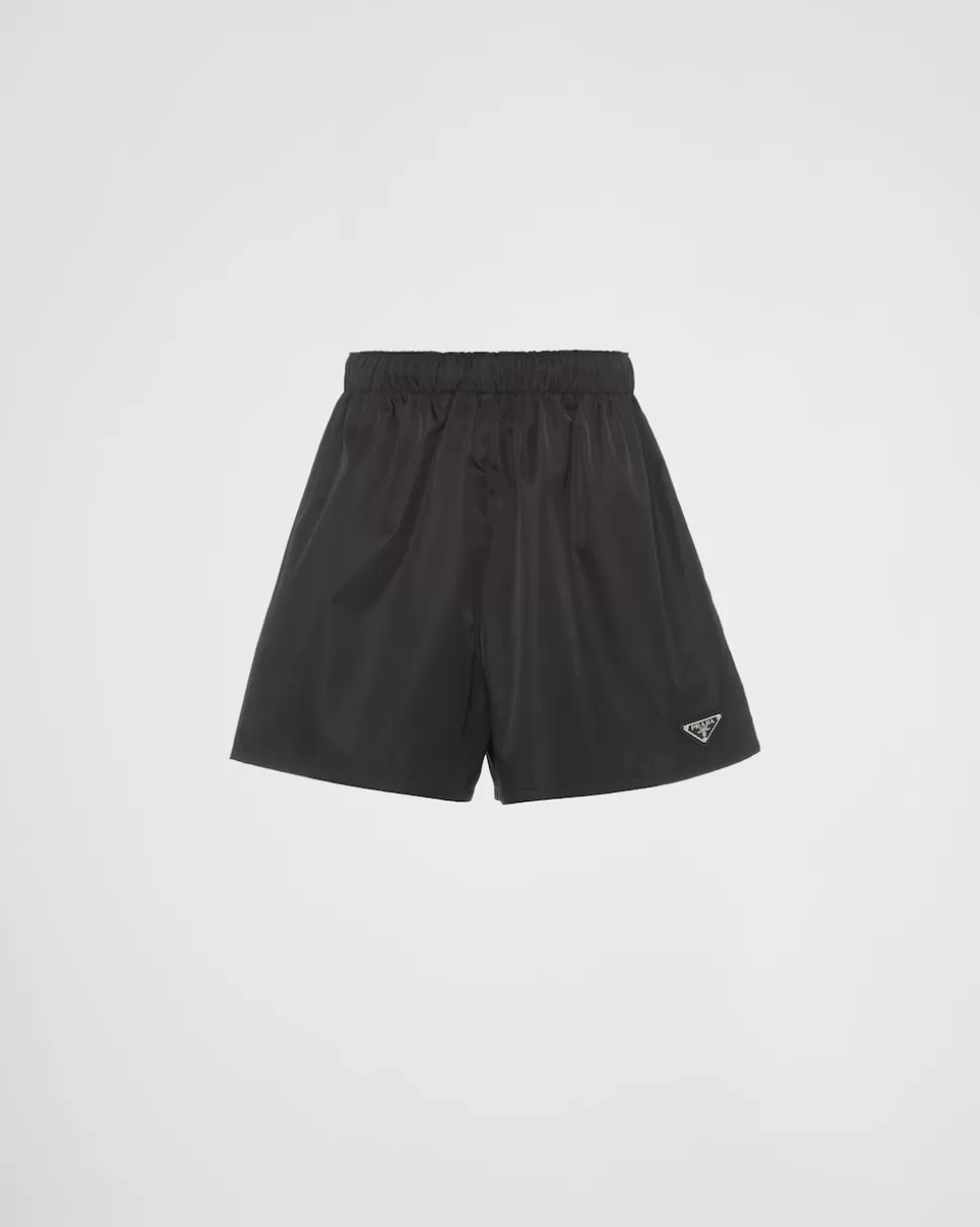 Fashion Prada Shorts Aus Re-nylon Schwarz