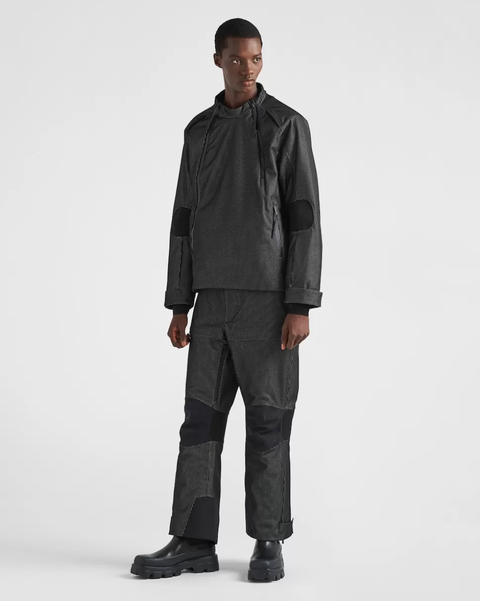 Flash Sale Prada Skijacke Aus Reflektierendem Material Schwarz/Silber