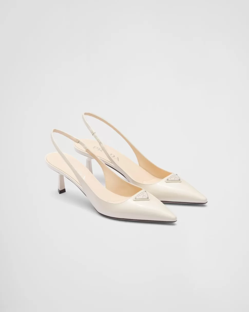 Online Prada Slingback-pumps Aus Lackleder Schwarz