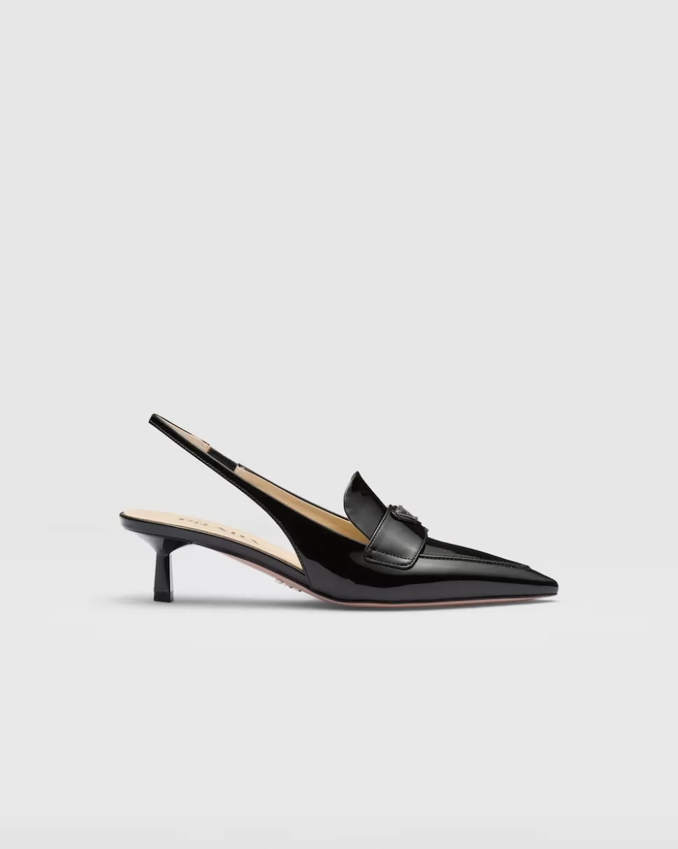 Cheap Prada Slingbacks Aus Lackleder Schwarz
