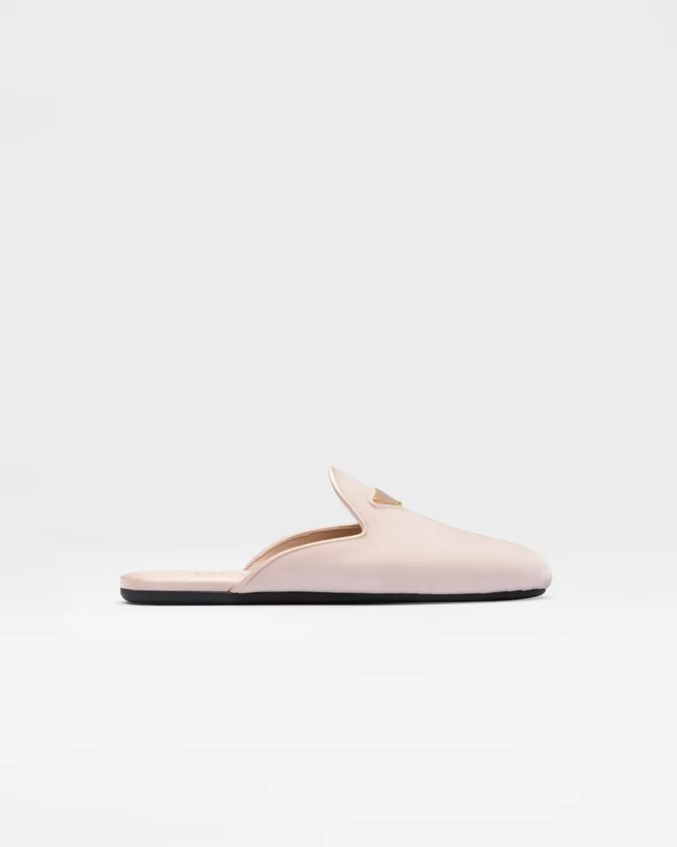 Clearance Prada Slipper Aus Samt Schwarz