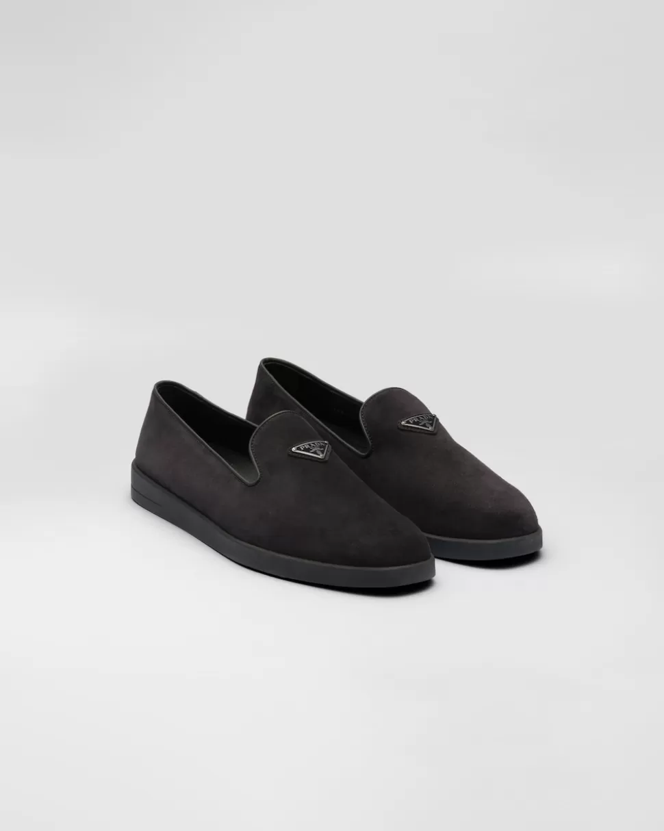 Hot Prada Slippers Aus Wildleder Schwarz