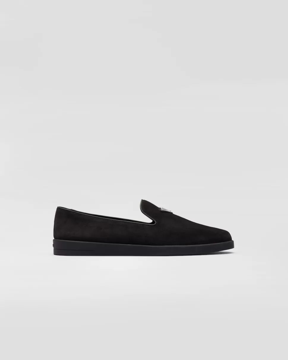 Hot Prada Slippers Aus Wildleder Schwarz