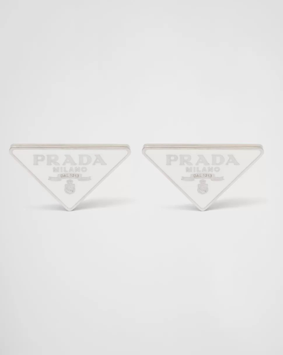 Store Prada Smalto Jewels Ohrringe Schwarz