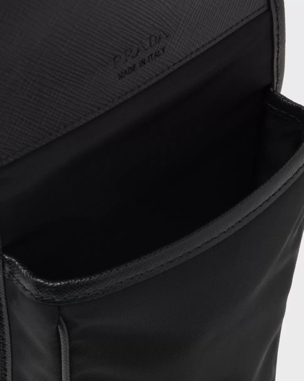 Online Prada Smartphone-hülle Re-nylon Und Saffiano-leder Schwarz
