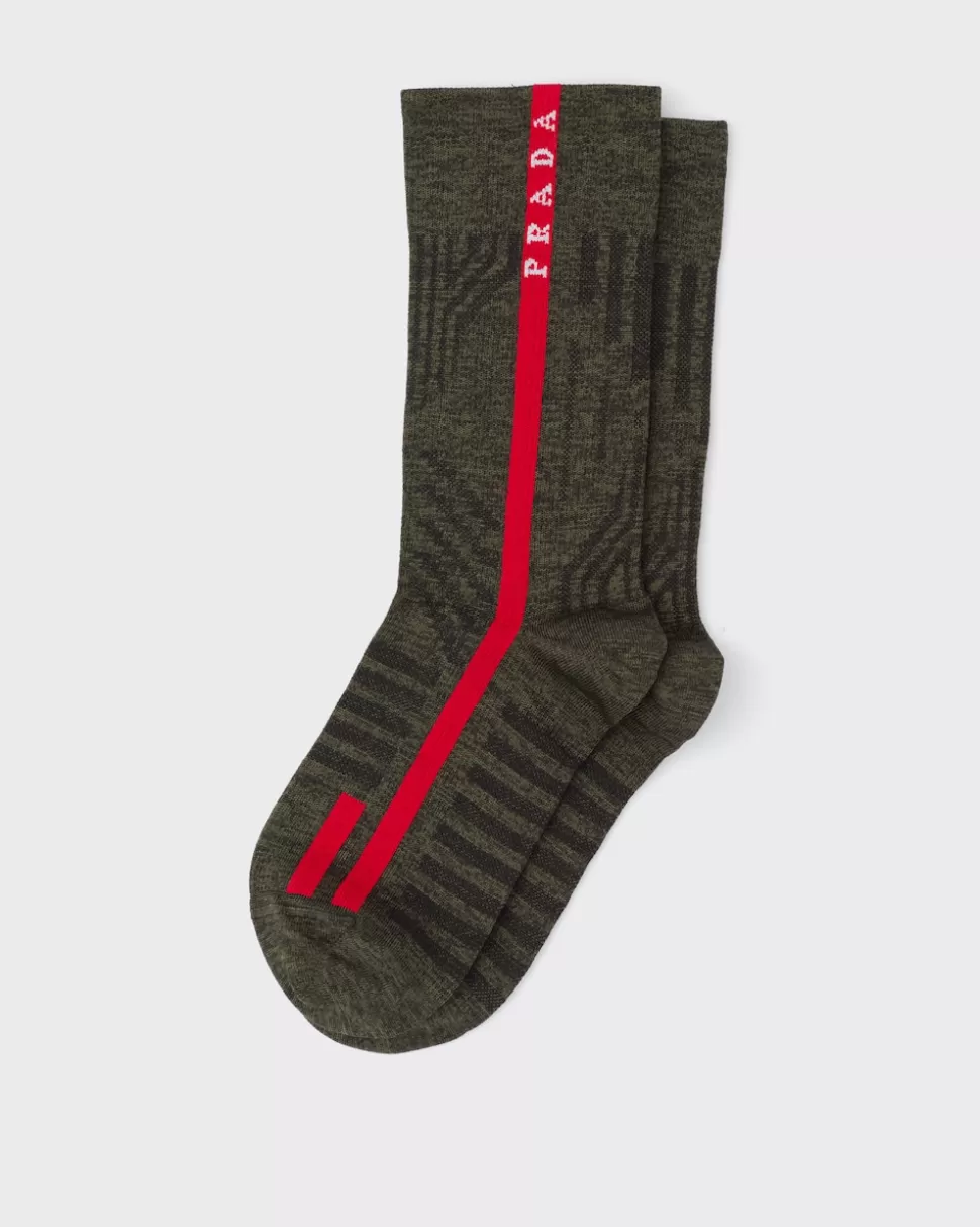 Shop Prada Socken Aus Polyester Grau
