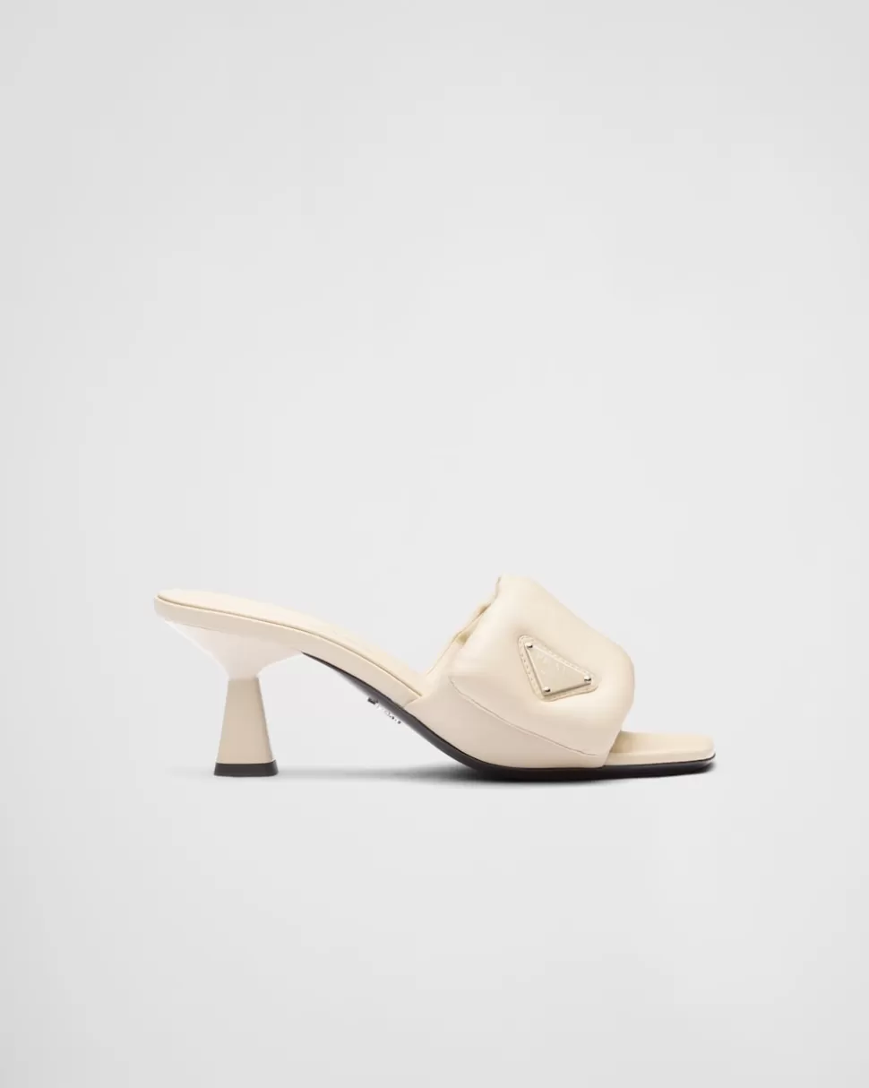 Store Prada Soft Sandalen Aus Gepolstertem Nappa Schwarz