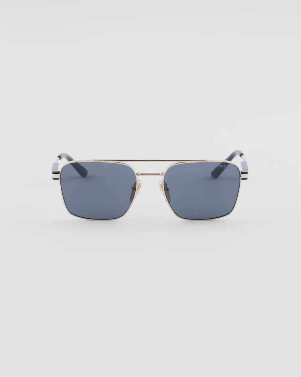 Clearance Prada Sonnenbrille Mit Ikonischer Plakette Aus Metall GläserInGrafit
