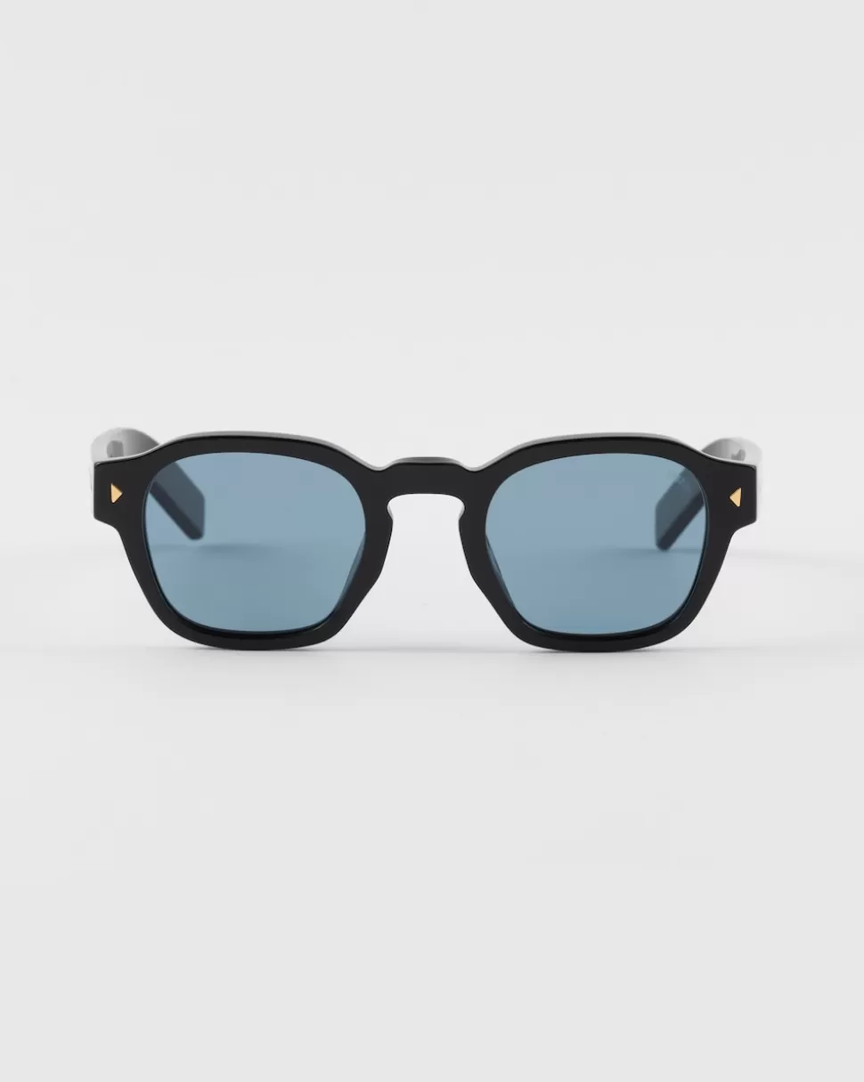 Cheap Prada Sonnenbrille Mit Ikonischer Plakette Aus Metall GläserInTürkis