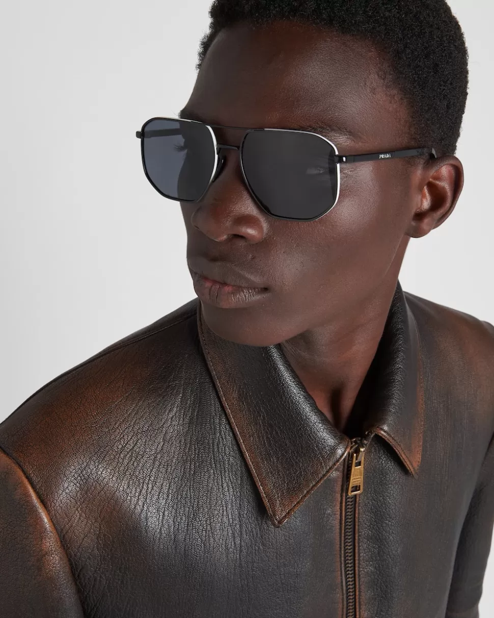 Hot Prada Sonnenbrille Mit Logo PolarisierteGläserInSchwarz