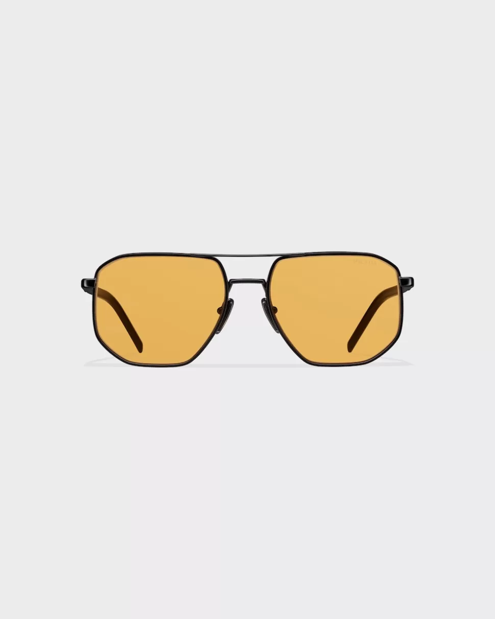 Best Sale Prada Sonnenbrille Mit Logo GläserInOcker
