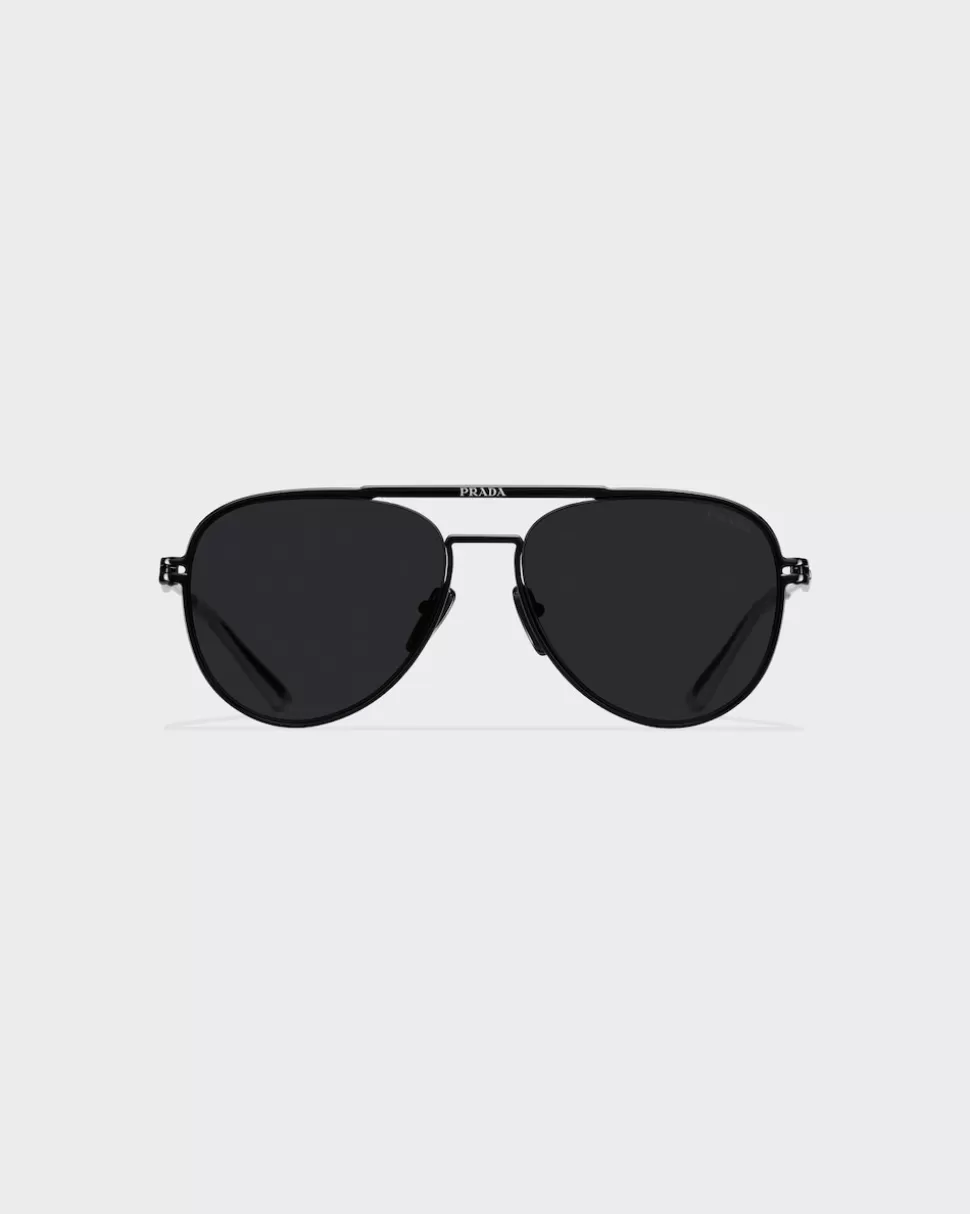 Best Sale Prada Sonnenbrille Mit Logo GläserInSchiefergrau