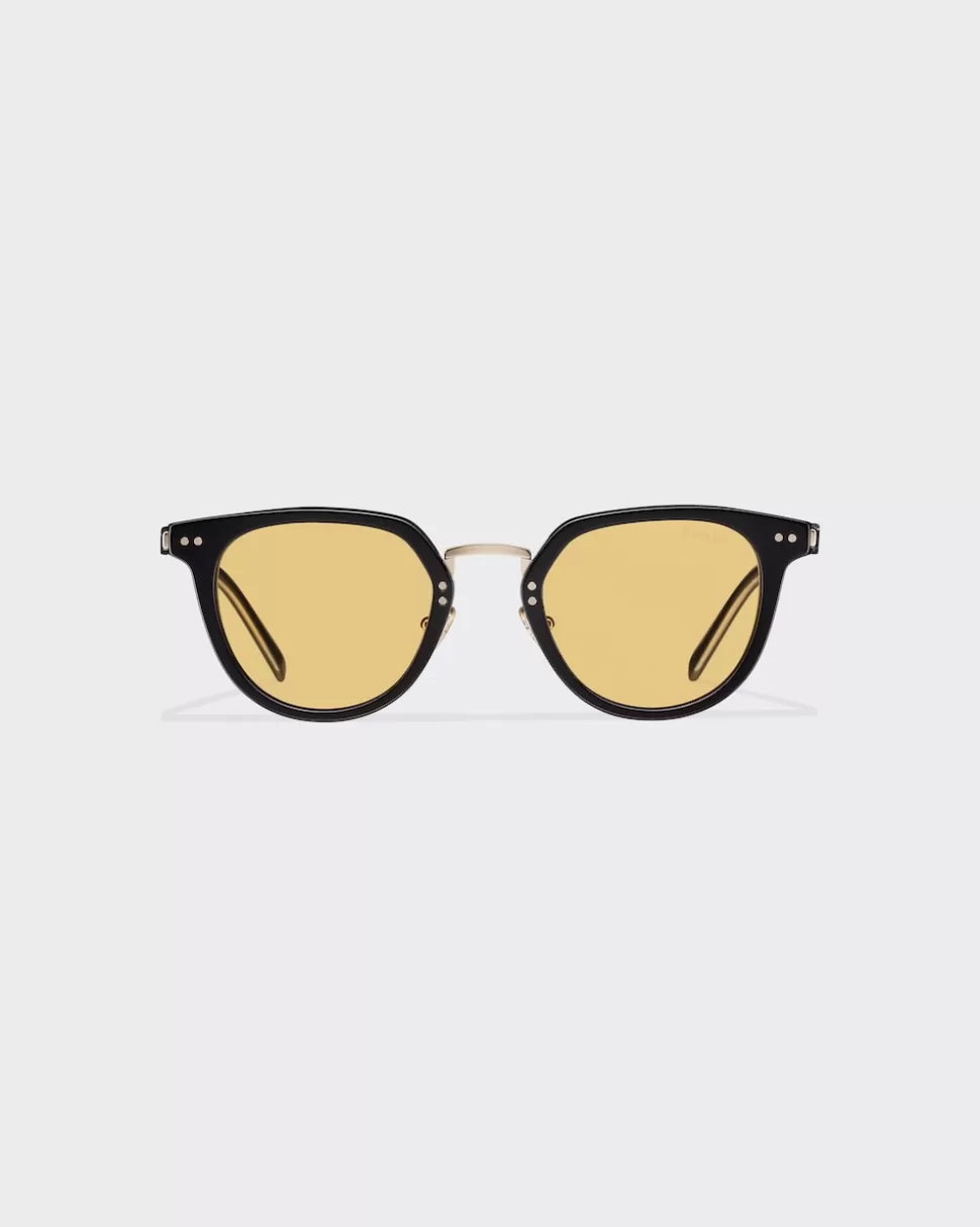 Hot Prada Sonnenbrille Mit Logo GläserInKristall-Ocker