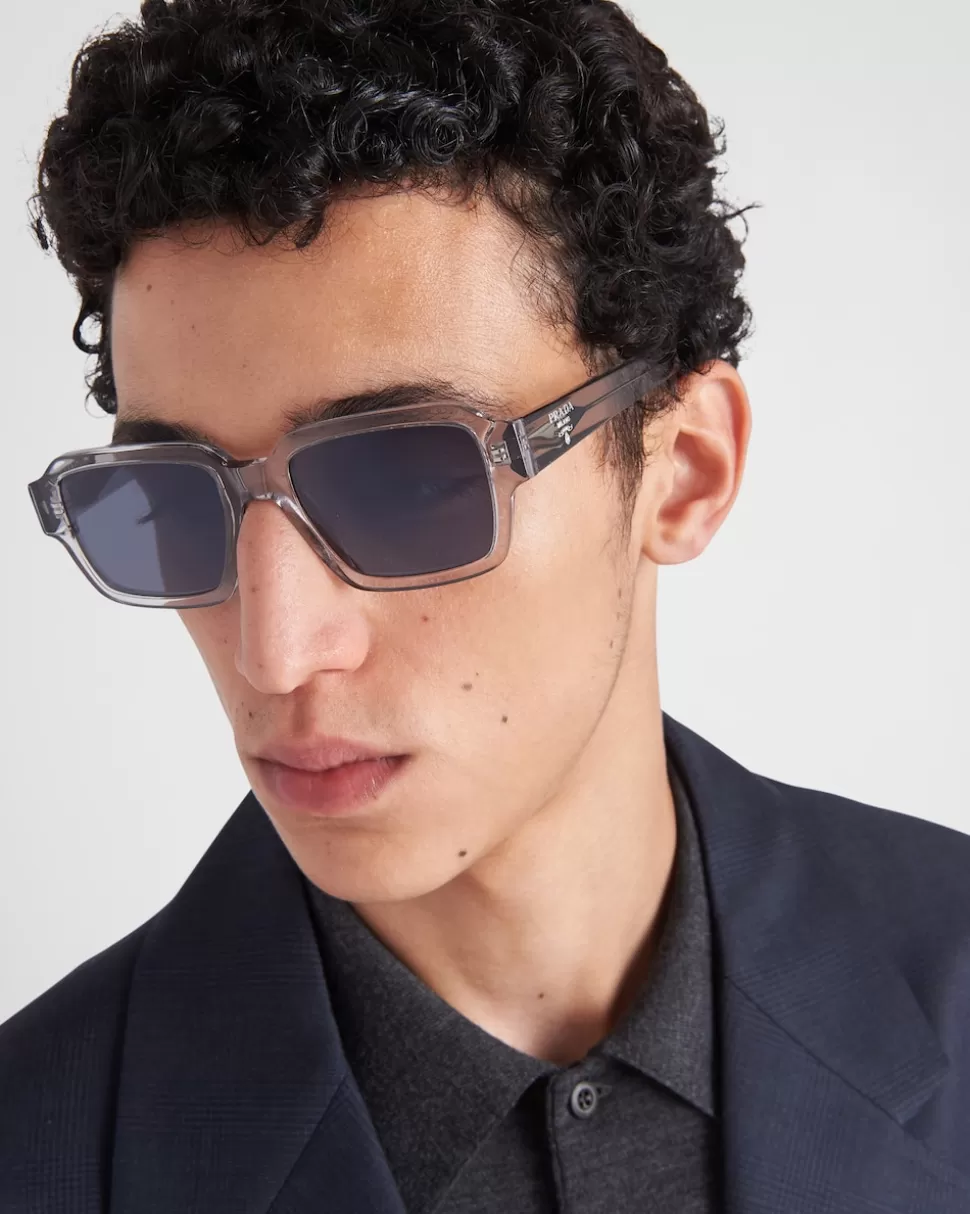 Best Sale Prada Sonnenbrille Mit Logo Karbonkristallgläser