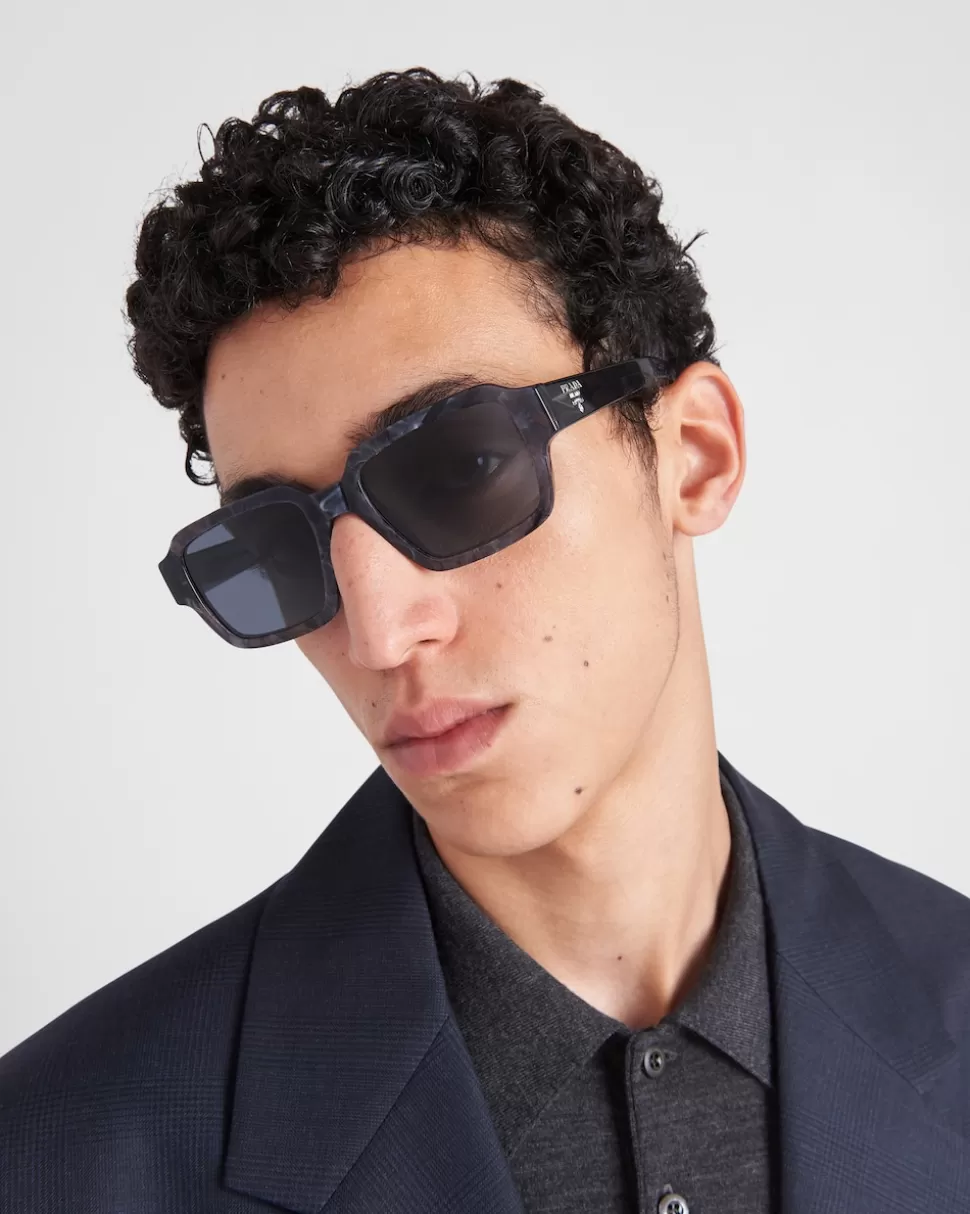 Cheap Prada Sonnenbrille Mit Logo KristallgläserInGrafit