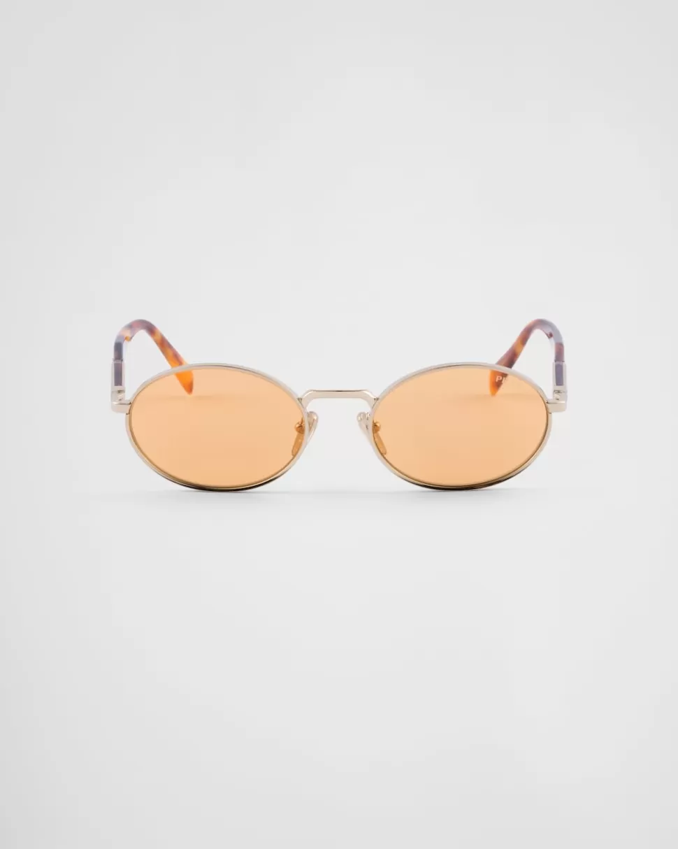 Fashion Prada Sonnenbrille Mit Logo PapayafarbeneGläser