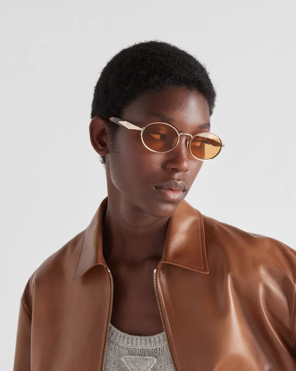Fashion Prada Sonnenbrille Mit Logo PapayafarbeneGläser